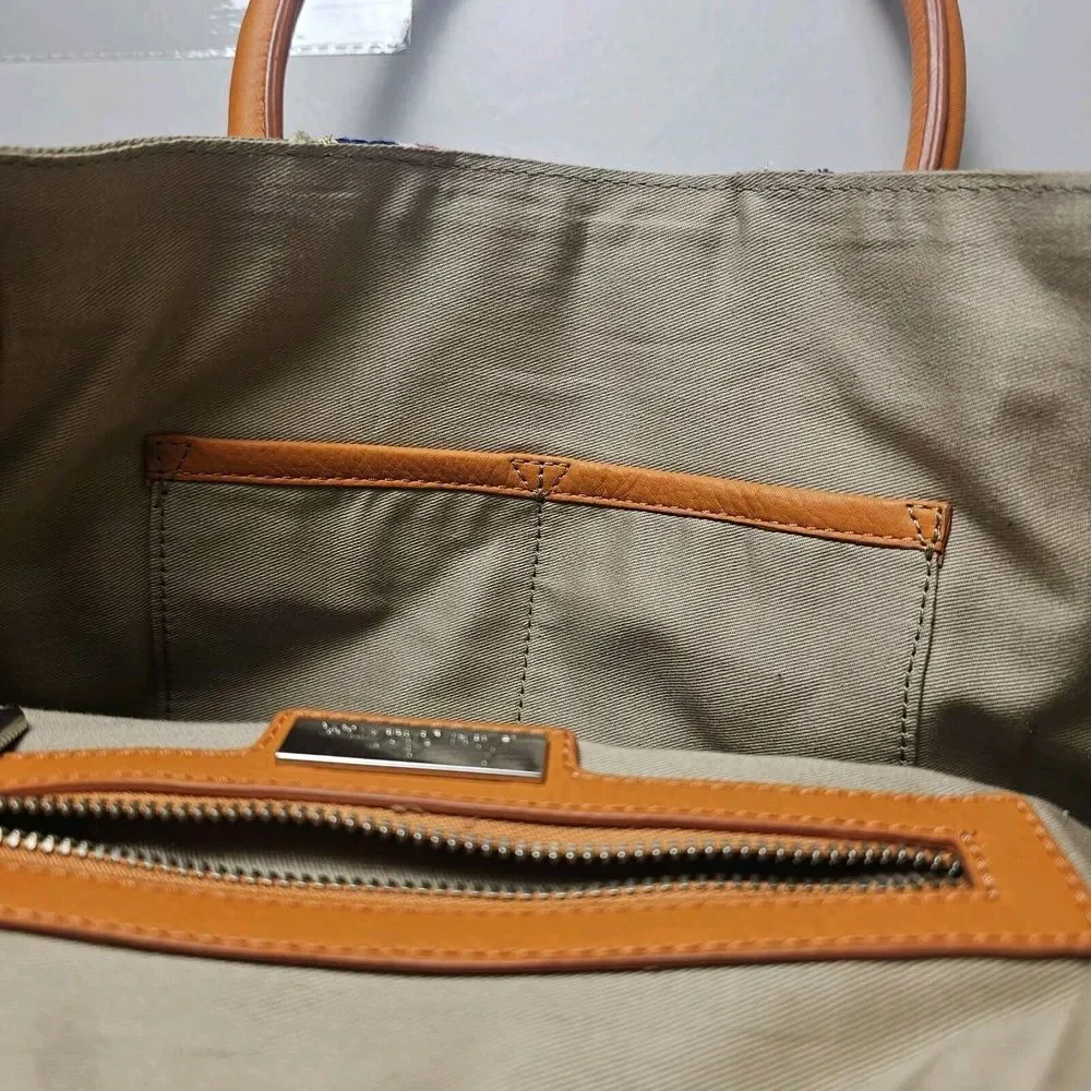 Sam Edelman Sylvia Purse Handbag Crossbody Embroidered Beads Leather Orange Boho - Picture 12 of 14